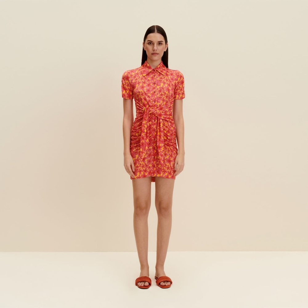 JAAF Stretch-jersey mini dress in Hibiscus Print SIZE XS